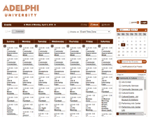 Tablet Screenshot of calendar.adelphi.edu