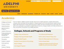 Tablet Screenshot of academics.adelphi.edu