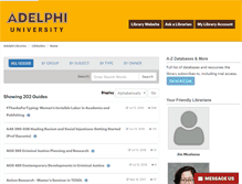 Tablet Screenshot of libguides.adelphi.edu